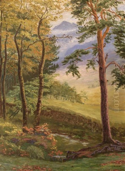 Springtime In The Tyrol Oil Painting by John MacWhirter