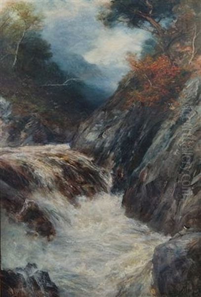 St. Mary's Fall, Glencanoch Oil Painting by John MacWhirter