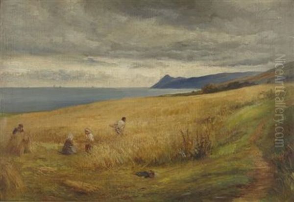 Harvesting, Arran Oil Painting by John MacWhirter