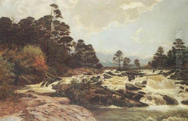 Highland River Oil Painting by John MacWhirter