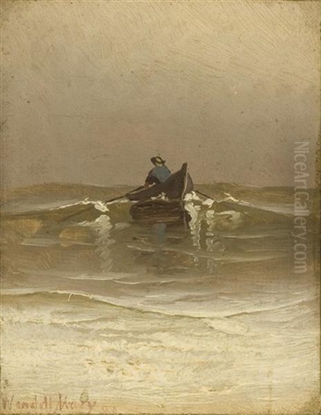 Rowing Ashore Oil Painting by Wendell Ferdinand Macy