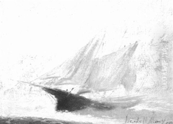 Schooner In Fog by Wendell Ferdinand Macy