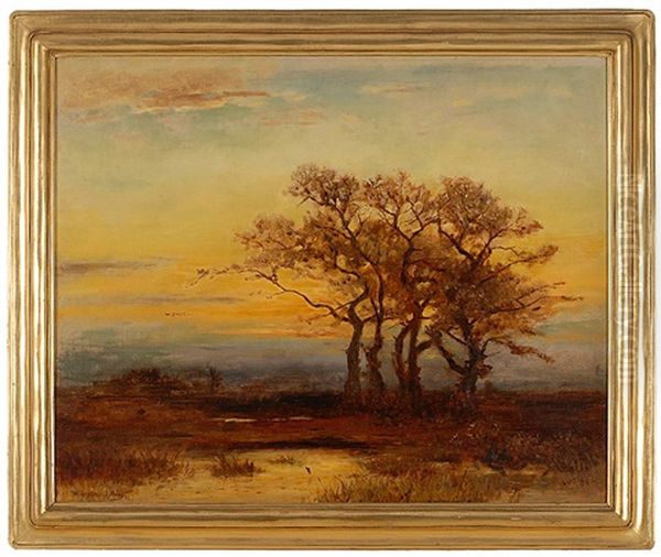 Luminist Landscape Oil Painting by William Ferdinand Macy