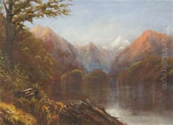 Views Of Smith's Sound, West Coast Nz (pair) Oil Painting by John Mcintosh Madden