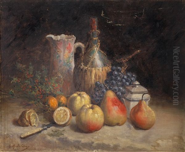 Nature Morte Aux Fruits Oil Painting by Gustave Madelain