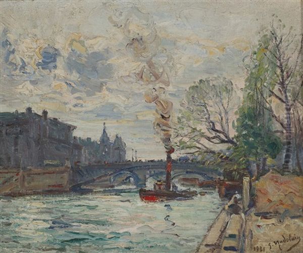 Fra Seinen, Paris Oil Painting by Gustave Madelain