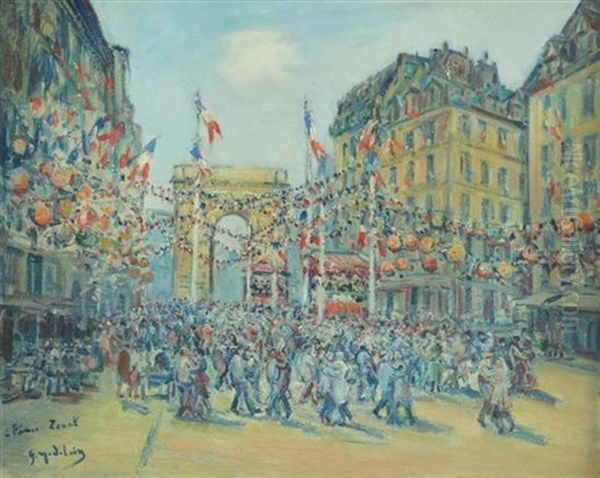 Bastille Day Oil Painting by Gustave Madelain