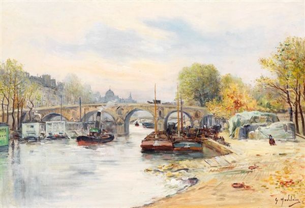 Le Pont Neuf Oil Painting by Gustave Madelain