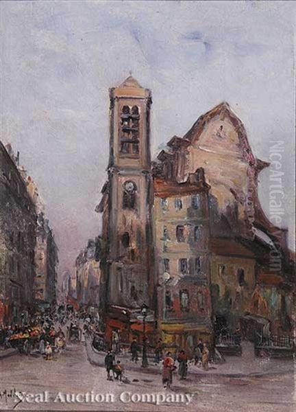 Bell Tower Oil Painting by Gustave Madelain