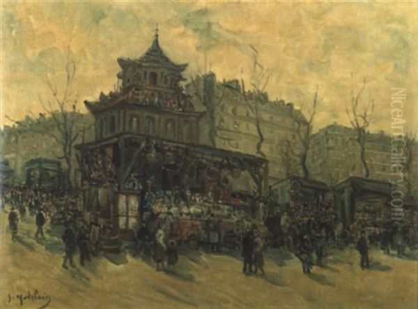 Paris, La Foire A La Ferraille Boulevard Richard Lenoir by Gustave Madelain