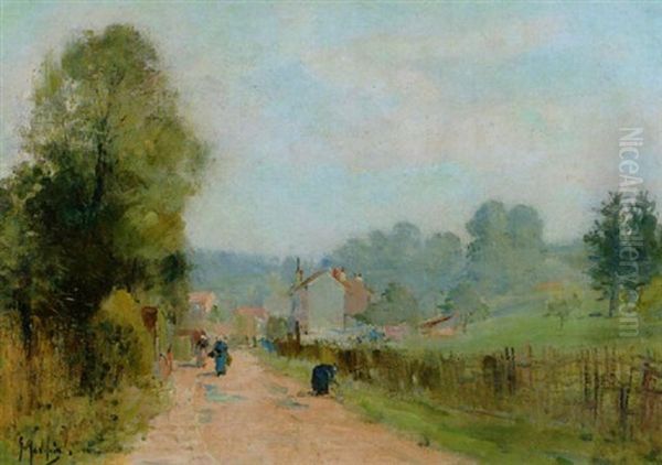 Vieux Chemin A Charly (aisne) Oil Painting by Gustave Madelain