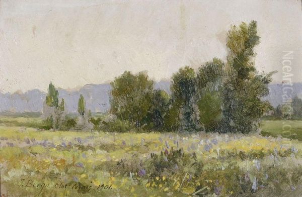 Paisaje Olotino. Oil Painting by Jose Berga Boix