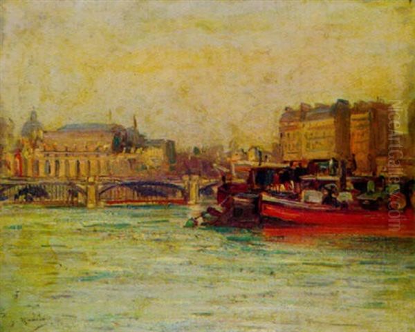 Ansicht Von Paris Oil Painting by Gustave Madelain