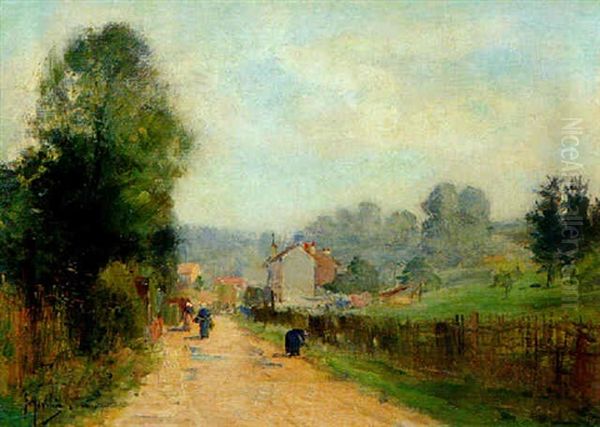 Vieux Chemin A Charly (aisne) Oil Painting by Gustave Madelain