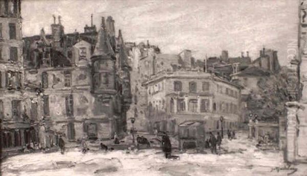 Hotel De Sens A Paris Oil Painting by Gustave Madelain