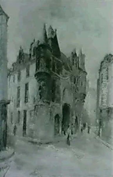 L'hotel De Sens A Paris Oil Painting by Gustave Madelain