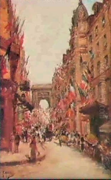 Bastille Day Oil Painting by Gustave Madelain