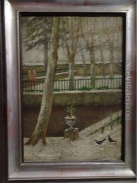 Jardin En Hiver. Oil Painting by Paul Madeline