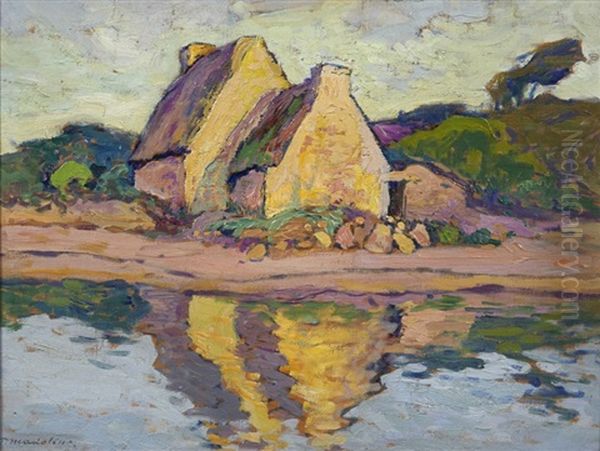 Maisons De Pecheurs A Loguivy Oil Painting by Paul Madeline