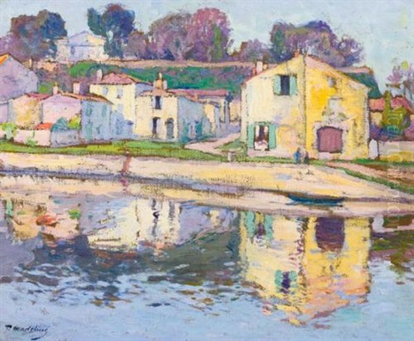 Un Quai A Taillebourg Oil Painting by Paul Madeline