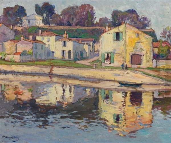 Un Quai A Taillebourg Oil Painting by Paul Madeline