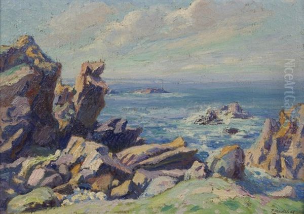 Rochers A Douarnenez Oil Painting by Paul Madeline