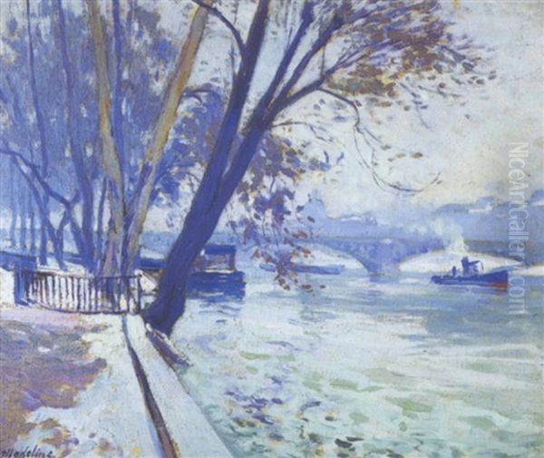 Paris: Le Pont Du Carroussel Oil Painting by Paul Madeline