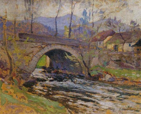 La Riviere Au Pont De Pierre Oil Painting by Paul Madeline