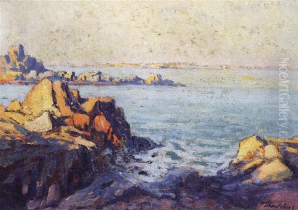 Cote Rocheuse En Bretagne Oil Painting by Paul Madeline