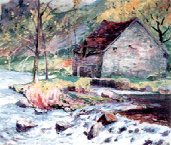 Chaumiere En Bord De Riviere Oil Painting by Paul Madeline