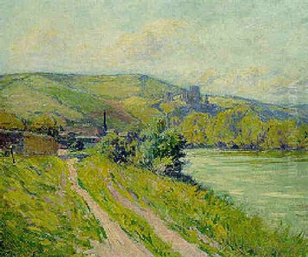 Les Andelys, Bord De Seine Oil Painting by Paul Madeline