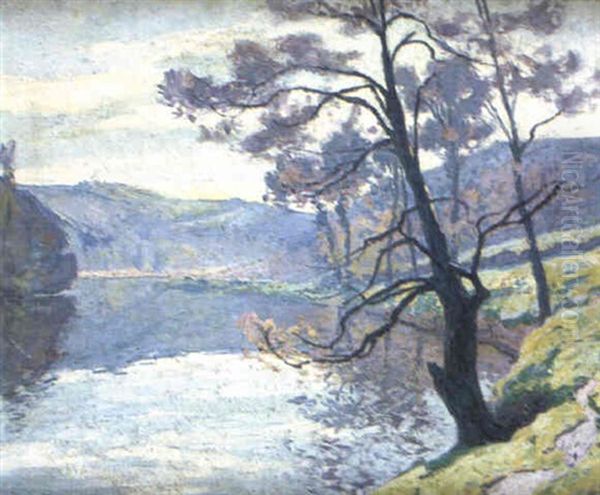 La Creuse A Crozant, Matin D'automne Oil Painting by Paul Madeline