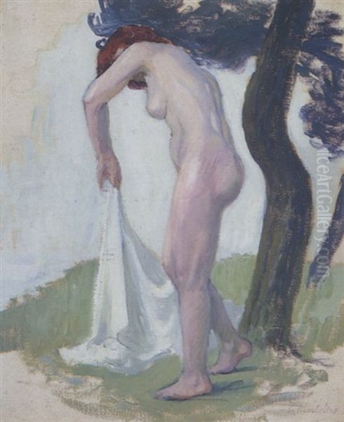 Femme Nue Au Drape Oil Painting by Paul Madeline