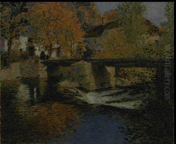 Pont Sur La Riviere Oil Painting by Paul Madeline