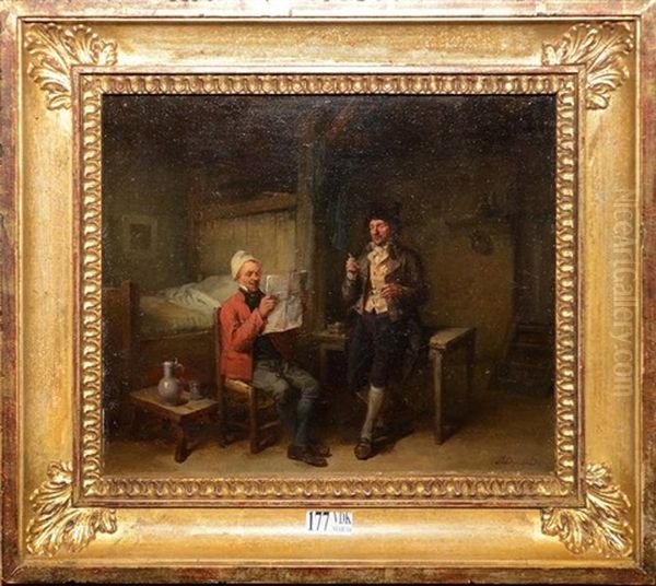 La Visite Oil Painting by Jean Baptiste Madou