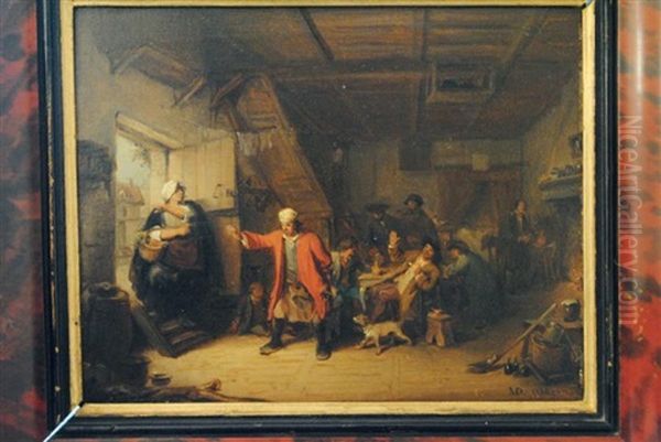 Scene D'auberge Oil Painting by Jean Baptiste Madou