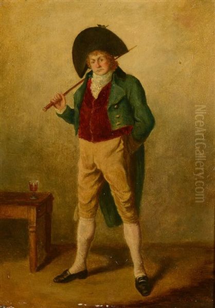 Portrait D'homme En Pied Oil Painting by Jean Baptiste Madou