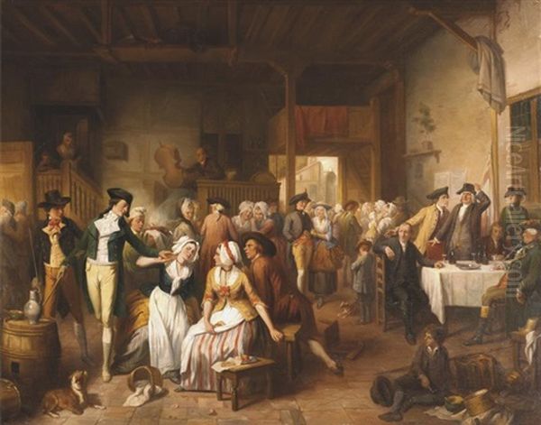 Le Trouble Fete Oil Painting by Jean Baptiste Madou