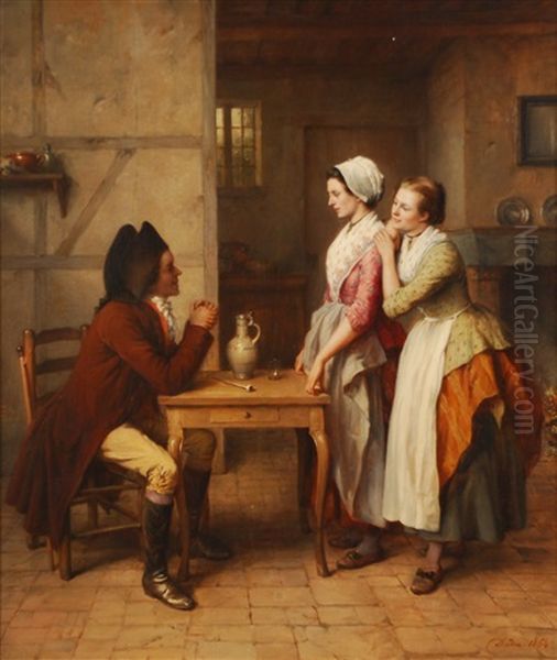 L'agreable Connaissance Oil Painting by Jean Baptiste Madou