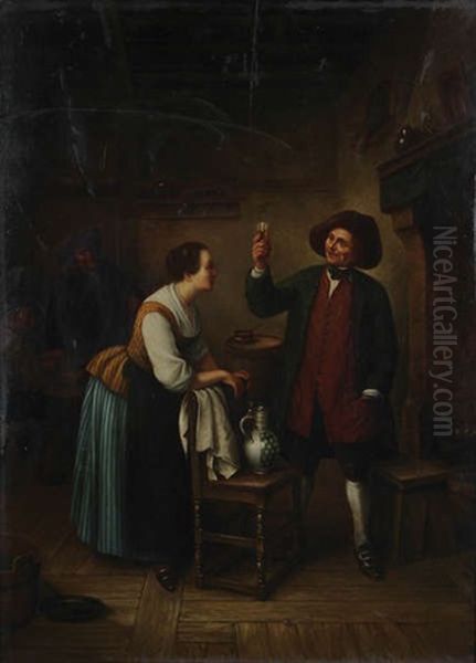 Le Tastevin Oil Painting by Jean Baptiste Madou