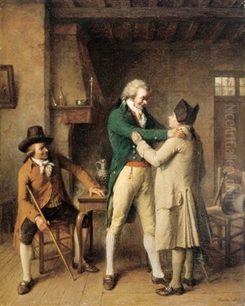 La Persuasion Oil Painting by Jean Baptiste Madou