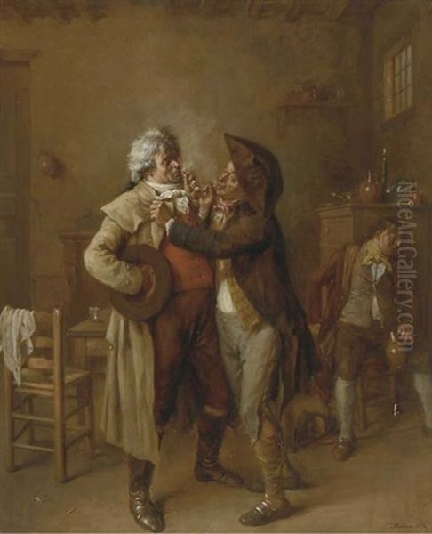 Les Fumeurs Oil Painting by Jean Baptiste Madou