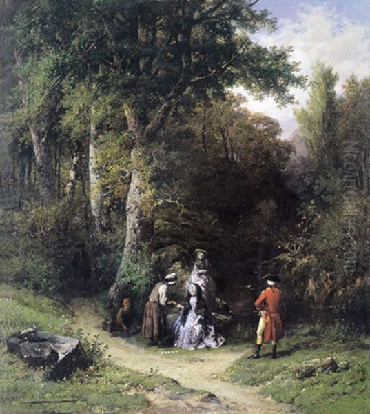 La Diseuse De Bonne Aventure Oil Painting by Jean Baptiste Madou