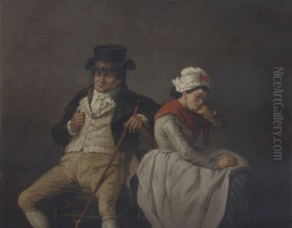 Les Boudeurs Oil Painting by Jean Baptiste Madou