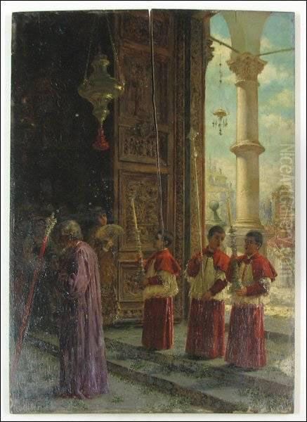 The Altar Boys Oil Painting by Francesco Bergamini