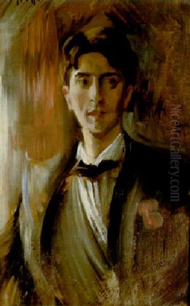 Portrait De Jean Cocteau Oil Painting by Federico De Madrazo De Ochoa