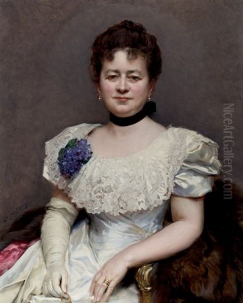 Teresa De Blumenstiel Oil Painting by Raimundo de Madrazo y Garreta