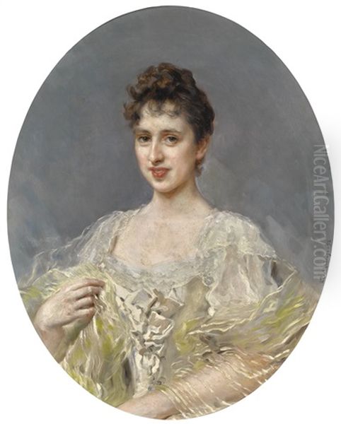 Clotilde, Marquessa De Acricollar Oil Painting by Raimundo de Madrazo y Garreta