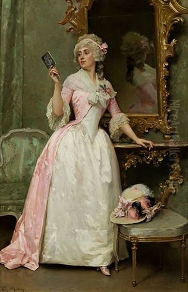 La Dama De Los Espejos Oil Painting by Raimundo de Madrazo y Garreta