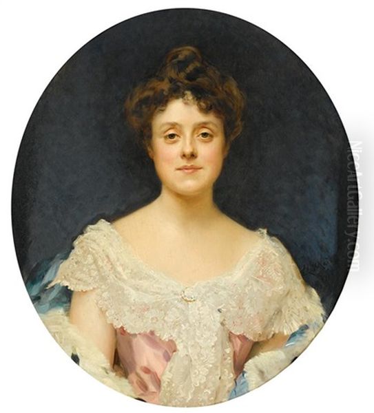 Elegant Lady Oil Painting by Raimundo de Madrazo y Garreta